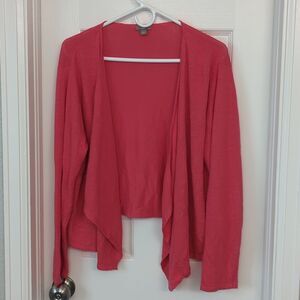 J Jill open front linen blend cardigan size L